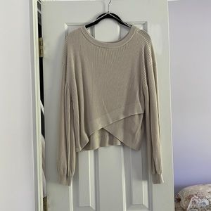 lululemon Reversible Crossover Sweater White Opal size 12